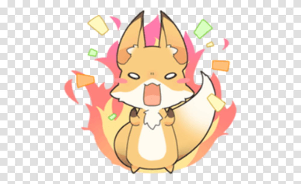 Fox Edit Overlay Cute Kawaii Sticker Girly Fox Line, Sweets, Food, Confectionery, Paper Transparent Png