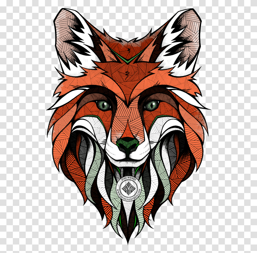 Fox Face Andreas Preis Fox, Modern Art, Floral Design, Pattern Transparent Png