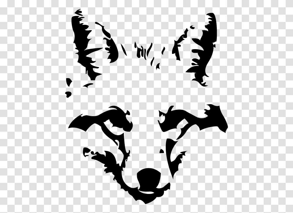 Fox Face Vector Animated Silver Fox Gif, Stencil, Silhouette, Person, Human Transparent Png