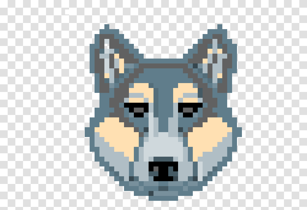 Fox Head Pixel Art Pixel Art Wolf Head, Rug, Mammal, Animal, Minecraft Transparent Png