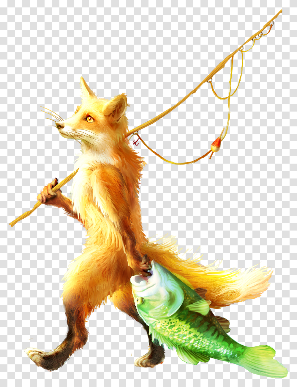 Fox Holding A Fish, Mammal, Animal, Wildlife, Red Fox Transparent Png