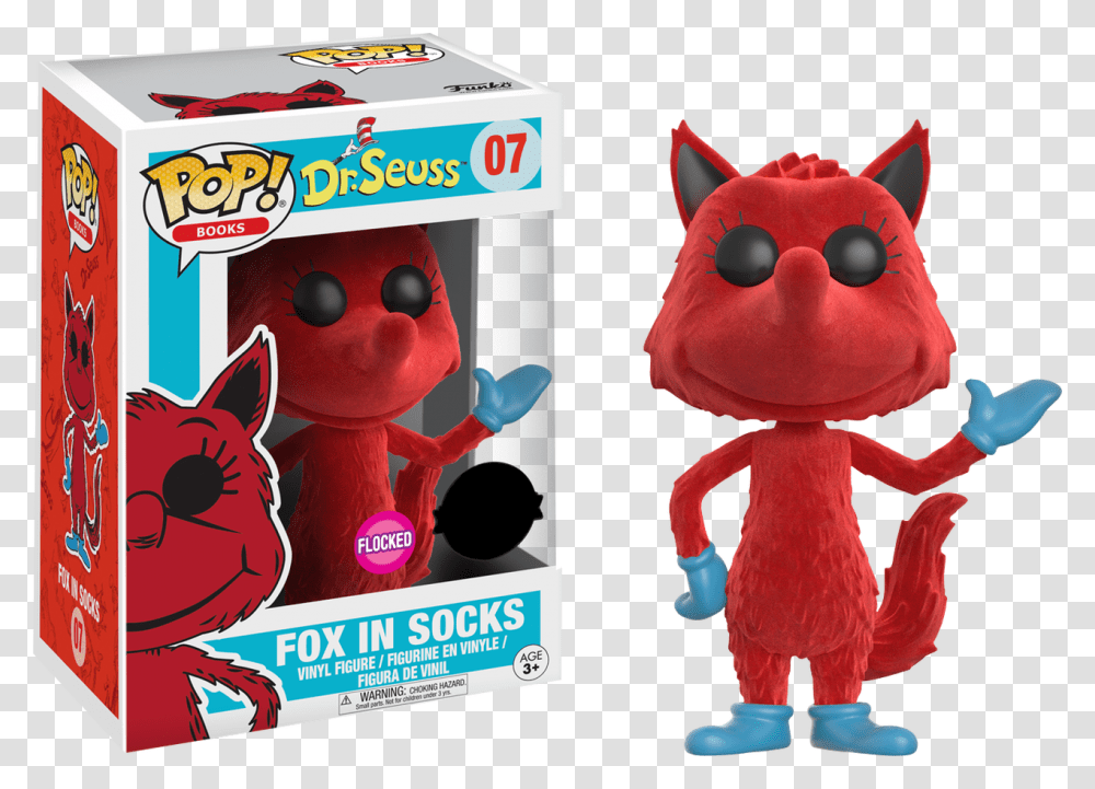 Fox In Socks Flocked Us Exclusive Pop Vinyl Figure Dr Seuss Funko Pop, Toy, Plush, Poster Transparent Png