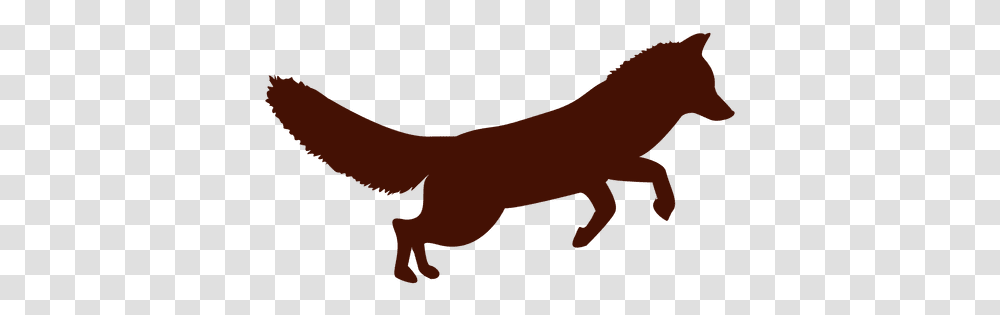 Fox Jumping Silhouette & Svg Vector File Silhouette Black Animal, Wildlife, Mammal, Dinosaur, Reptile Transparent Png