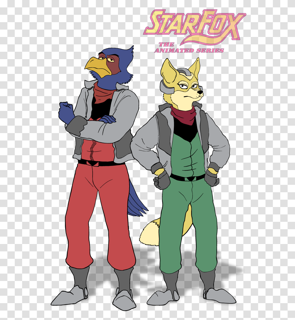 Fox Mccloud And Falco Lombardi From Star Fox Fox In Space Falco, Person, Comics, Book, People Transparent Png