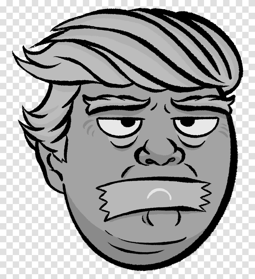 Fox News And Trump Versus The WorldClass Img Responsive Cartoon, Head, Face, Person, Stencil Transparent Png