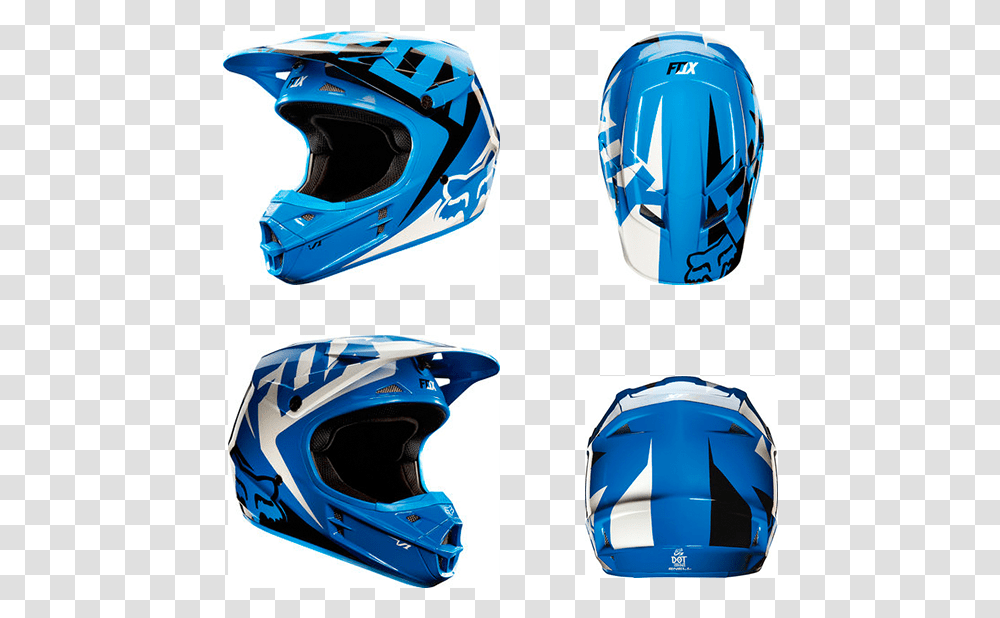 Fox Racing V1 Blue, Apparel, Crash Helmet, Soccer Ball Transparent Png
