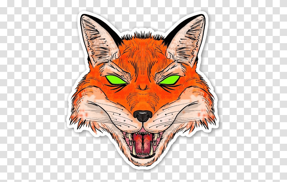 Fox Sticker Illustration, Animal, Mammal, Tattoo, Skin Transparent Png