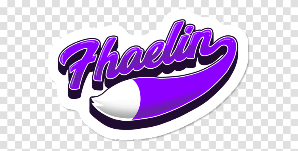 Fox Tail Script Sticker By Fhaelin Design Humans Graphic Design, Label, Text, Purple, Art Transparent Png