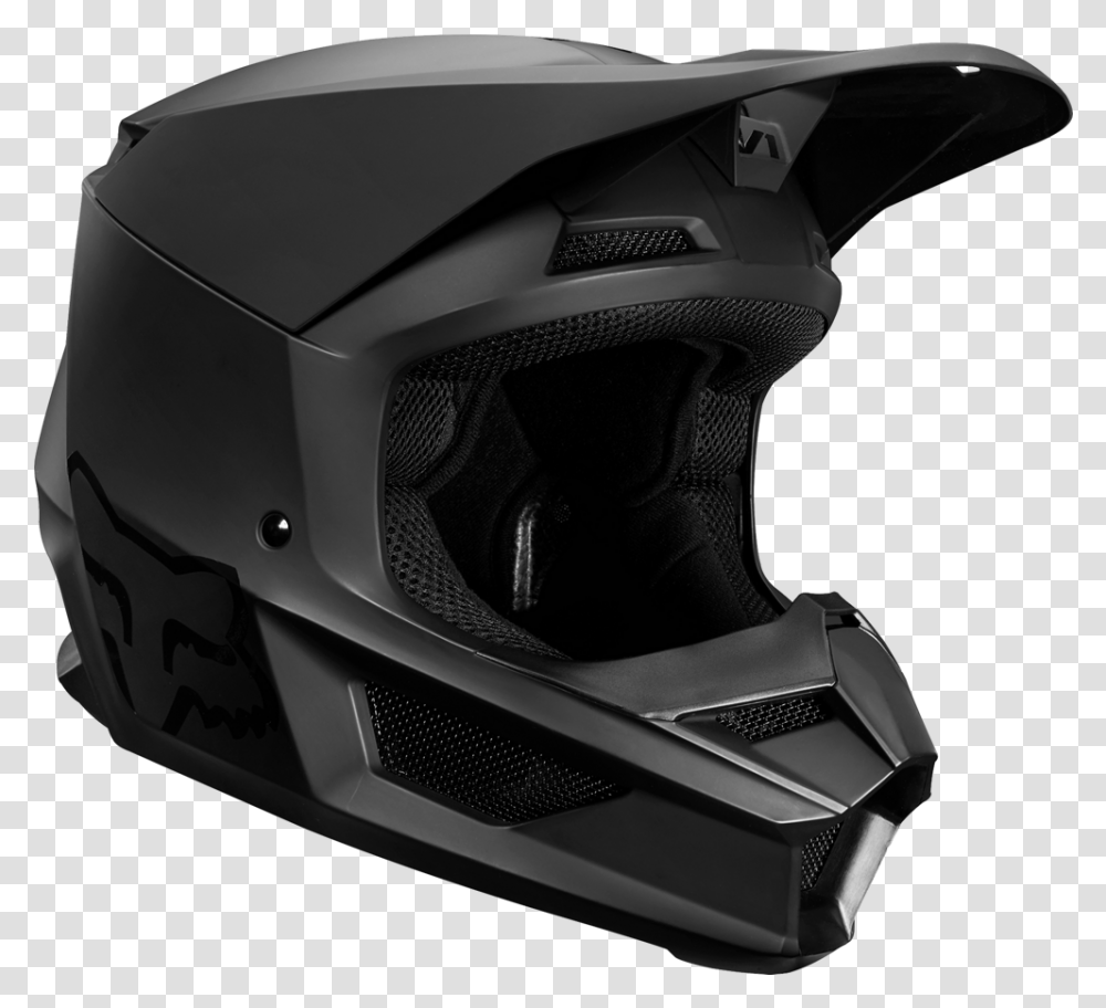 Fox V1 2019 Black, Apparel, Crash Helmet Transparent Png