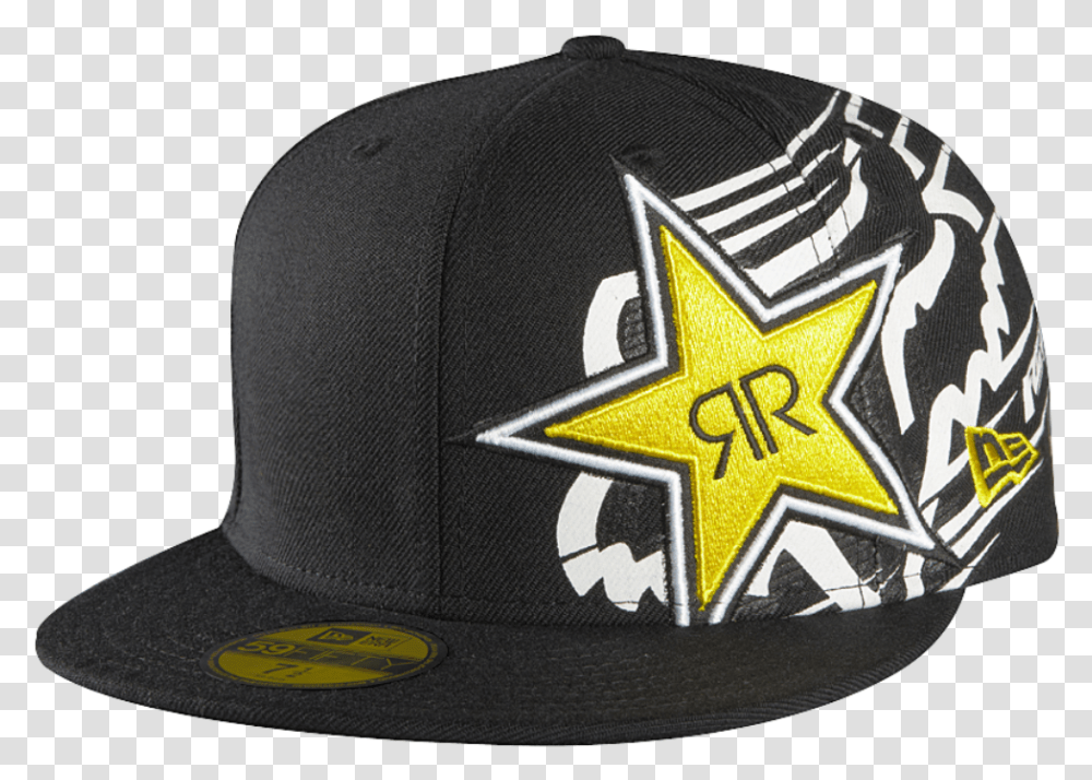 Fox X Rockstar Energy Flatbill Rockstar Energy Cap New Era, Apparel, Baseball Cap, Hat Transparent Png