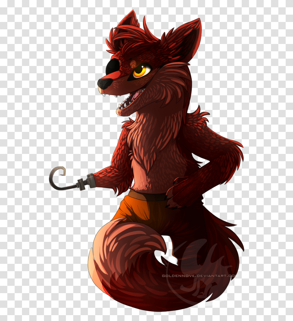Foxy The Pirate Fox By Goldennove Cute Five Nights At Freddy, Person, Human, Animal, Mammal Transparent Png