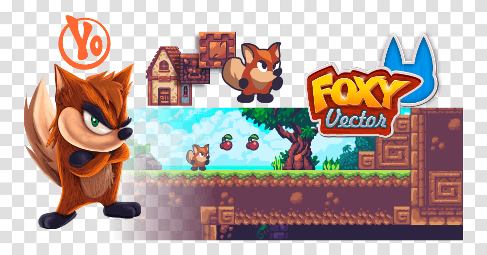 Foxy Vector By Misac Gomes Games Made With Vector, Cat, Pet, Mammal, Animal Transparent Png