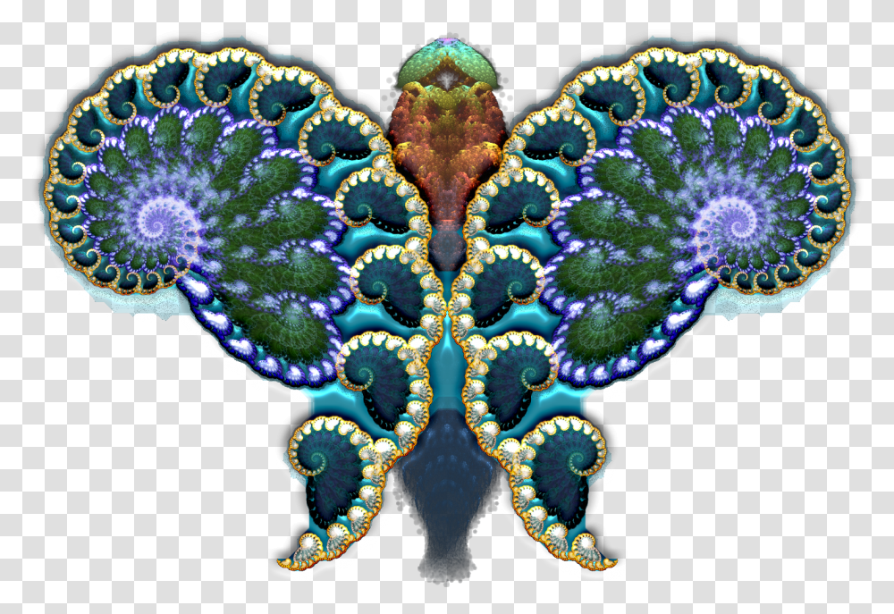 Fractal Butterfly Fractal, Pattern, Ornament Transparent Png