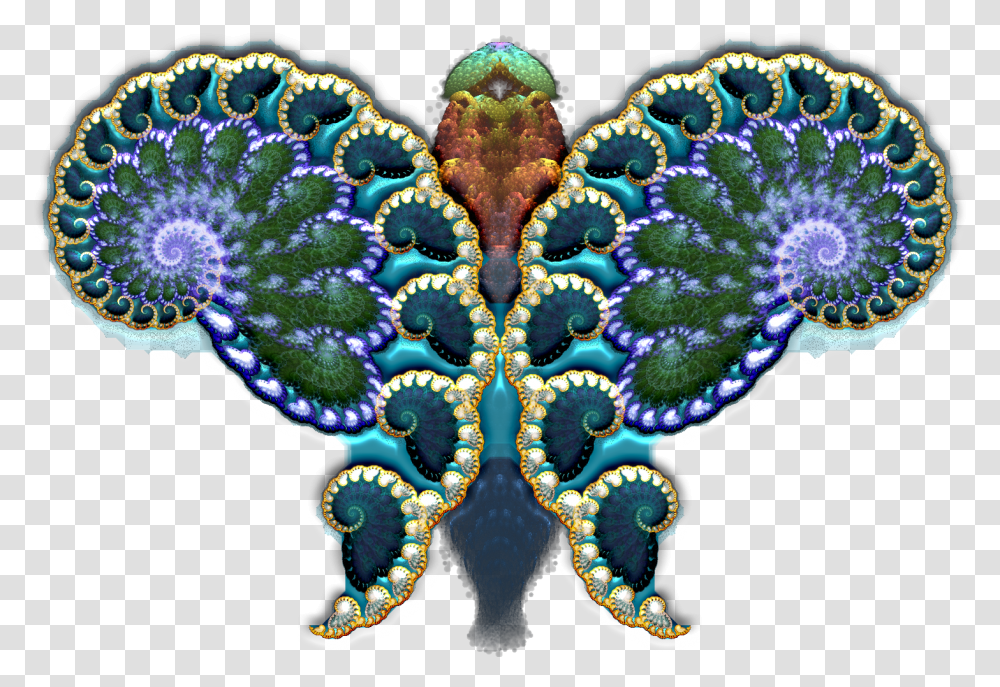 Fractal Butterfly Jewel Layer Wings Hq Photo Butterfly Fractal Wings, Pattern, Ornament Transparent Png