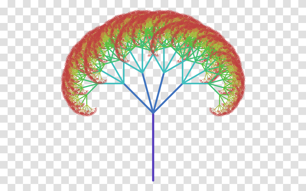 Fractal Tree Canopy Fractal Tree, Pattern, Ornament, Plant, Cross Transparent Png