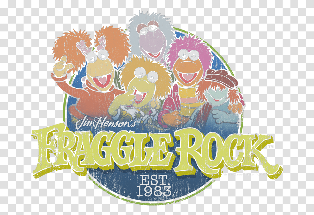 Fraggle Rock Circle Logo Men's Regular Fit T Shirt Jim Henson Television, Poster, Advertisement, Swimming, Sport Transparent Png