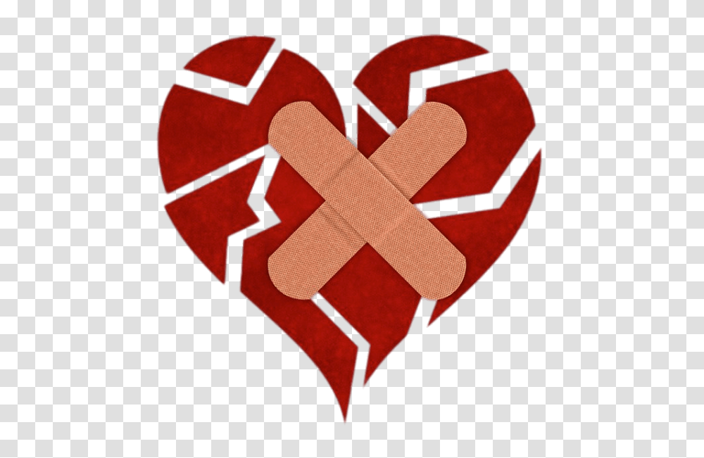 Fragmented Heart With Bandaids, First Aid, Bandage, Alphabet Transparent Png