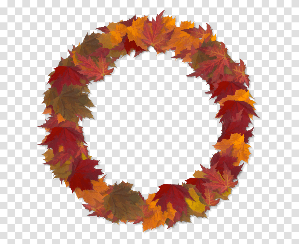 Frame Autumn Leaves 01 Clip Art, Wreath Transparent Png