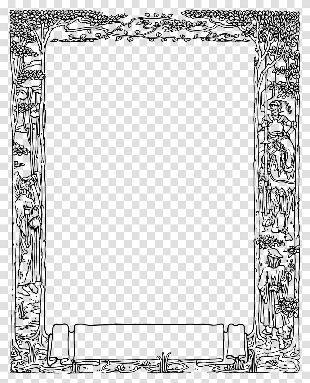 Frame Big Image Medieval Art Border, Gray, World Of Warcraft Transparent Png