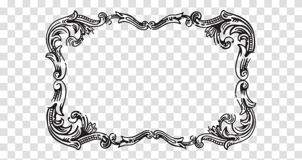 Frame Black And White, Oval Transparent Png