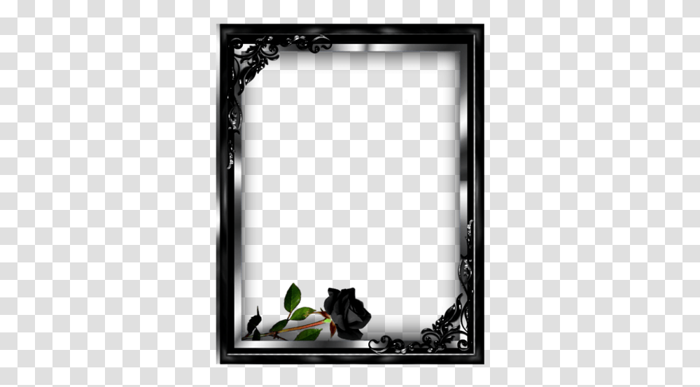Frame Black Rose Picture Design Border Mesaj De Multumiri Pt Condoleante, Lighting, Screen, Electronics, Monitor Transparent Png