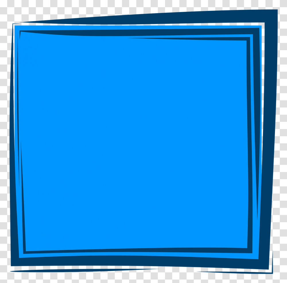 Frame Blue Square, Monitor, Screen, Electronics, Display Transparent Png