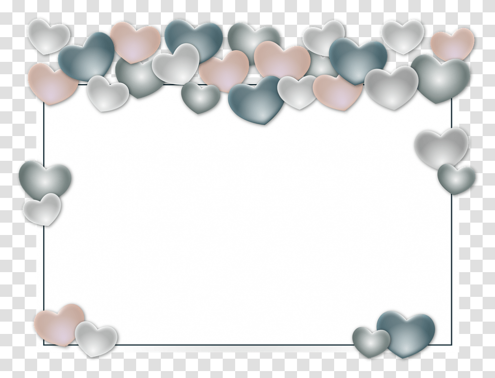 Frame Border Holder Balloons Anniversary Heart Heart, White Board, Crowd, Sphere, Audience Transparent Png