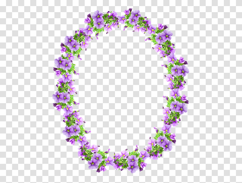 Frame Border Mauve Flowers Decorative Circle Purple Frame Hd, Plant, Blossom, Flower Arrangement, Petal Transparent Png