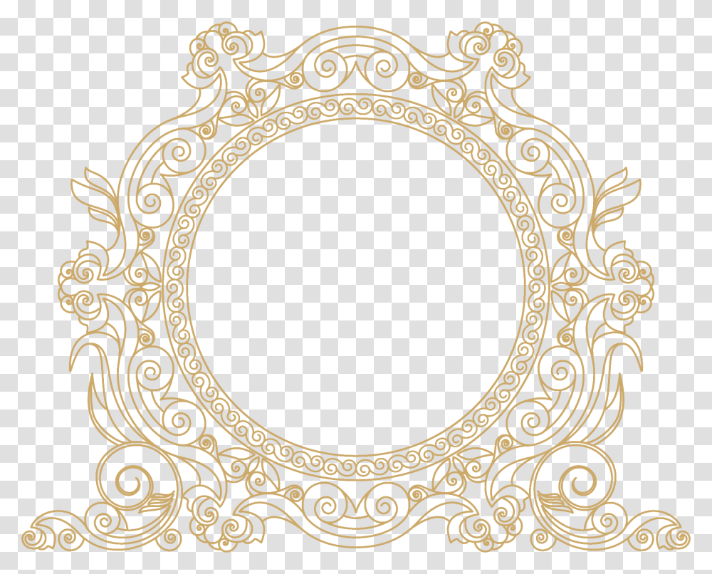 Frame Border Swirls Design Pattern Paisley Gold Gold Swirls, Gate, Oval Transparent Png
