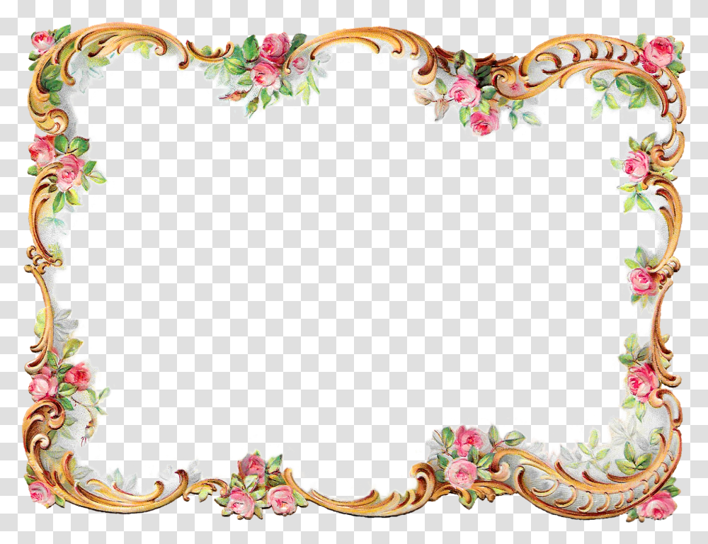 Frame Borders For Free Rose Flower Border Design, Graphics, Art, Pattern, Floral Design Transparent Png
