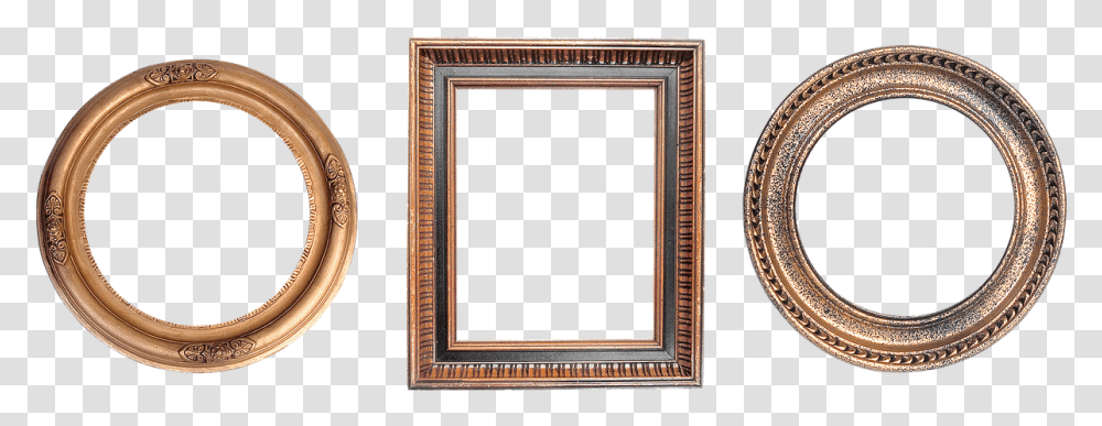 Frame Carved Round Gold Design Filigreed Picture Frame, Mirror, Window, Painting Transparent Png
