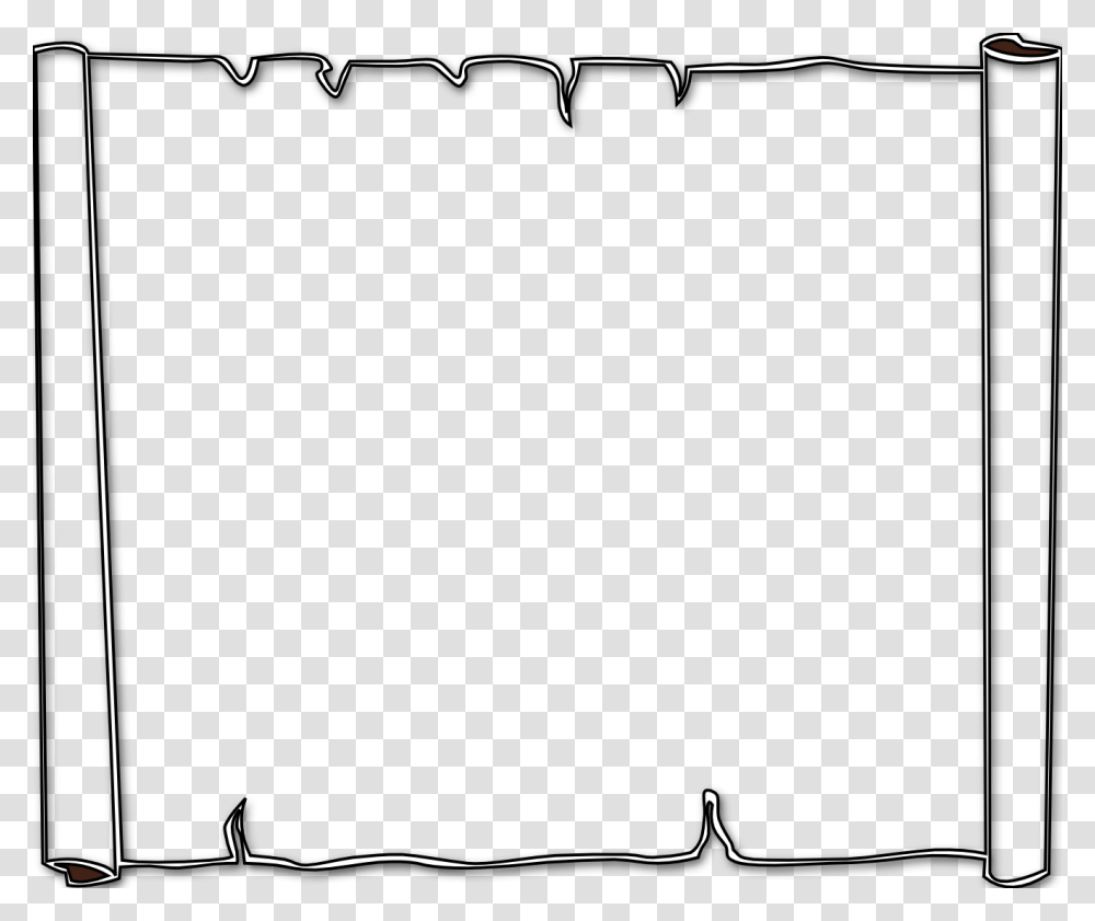 Frame Clip Art Black And White, White Board, Bow, Scroll Transparent Png