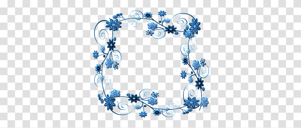 Frame Clipart Blue Flower, Pattern, Chandelier, Embroidery, Floral Design Transparent Png