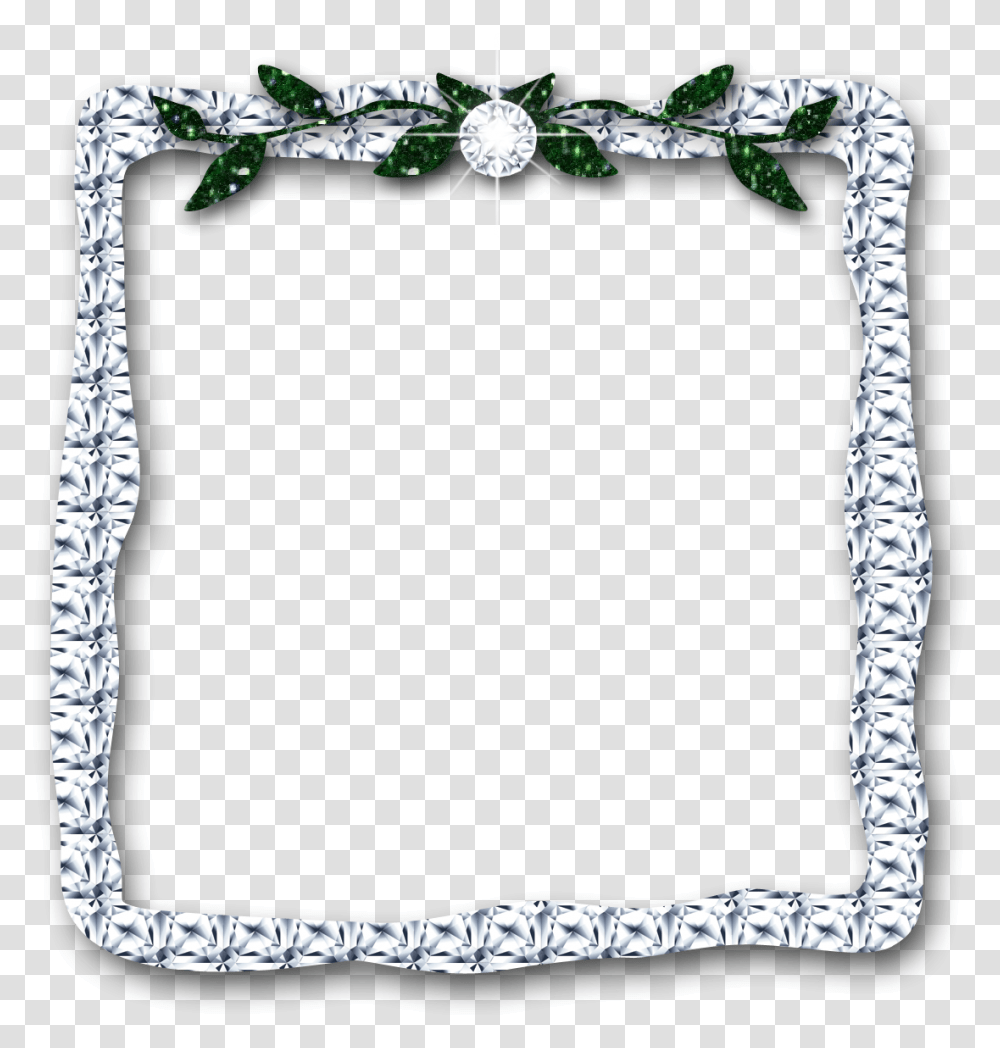 Frame Clipart Diamond Leaves Digital Download Silver Blue And Silver Frame, Rug, Screen, Electronics, Architecture Transparent Png