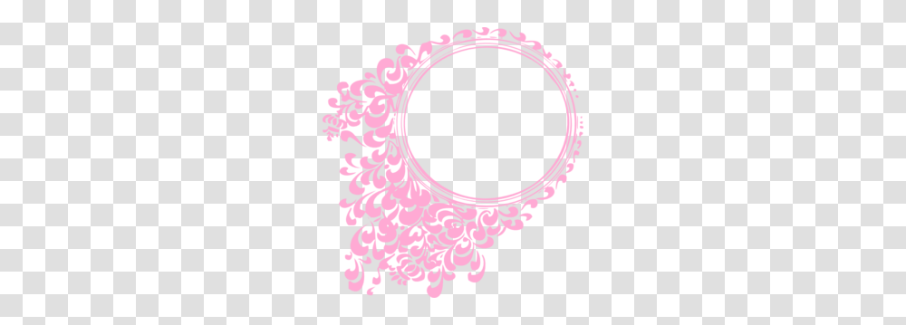 Frame Clipart Pink, Lace, Oval Transparent Png