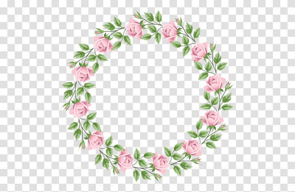 Frame Clipart Pink Rose Flower Border, Floral Design, Pattern, Wreath Transparent Png