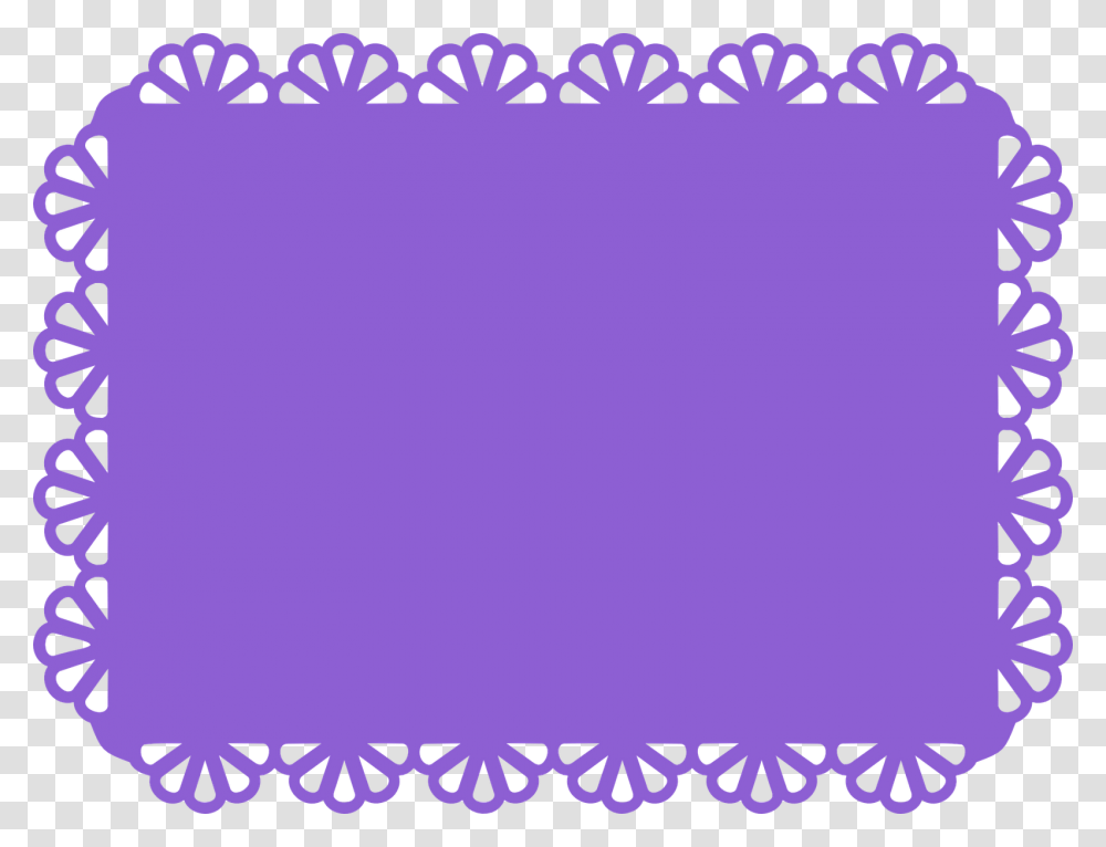 Frame Clipart Rectangle, Pattern, Blanket, Purple, Lace Transparent Png