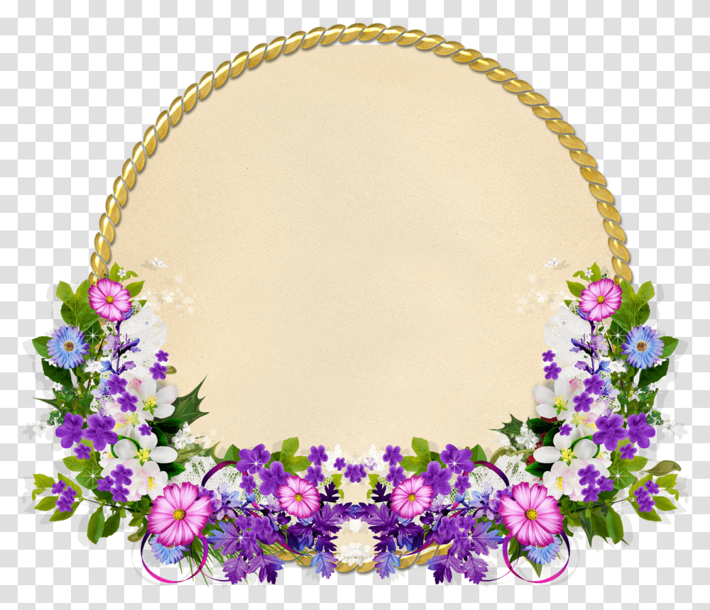 Frame Com Flores, Floral Design, Pattern Transparent Png