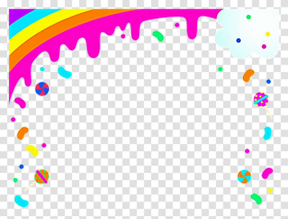 Frame Cute Colorful Dripping Rainbow Candy Cute Colorful Frame Clipart, Electronics, Machine Transparent Png