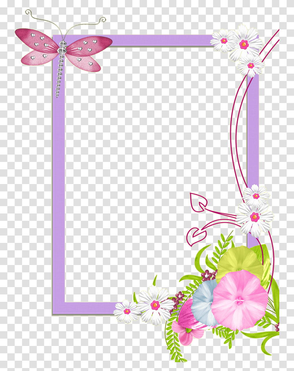 Frame Cute Flower Border, Floral Design, Pattern Transparent Png