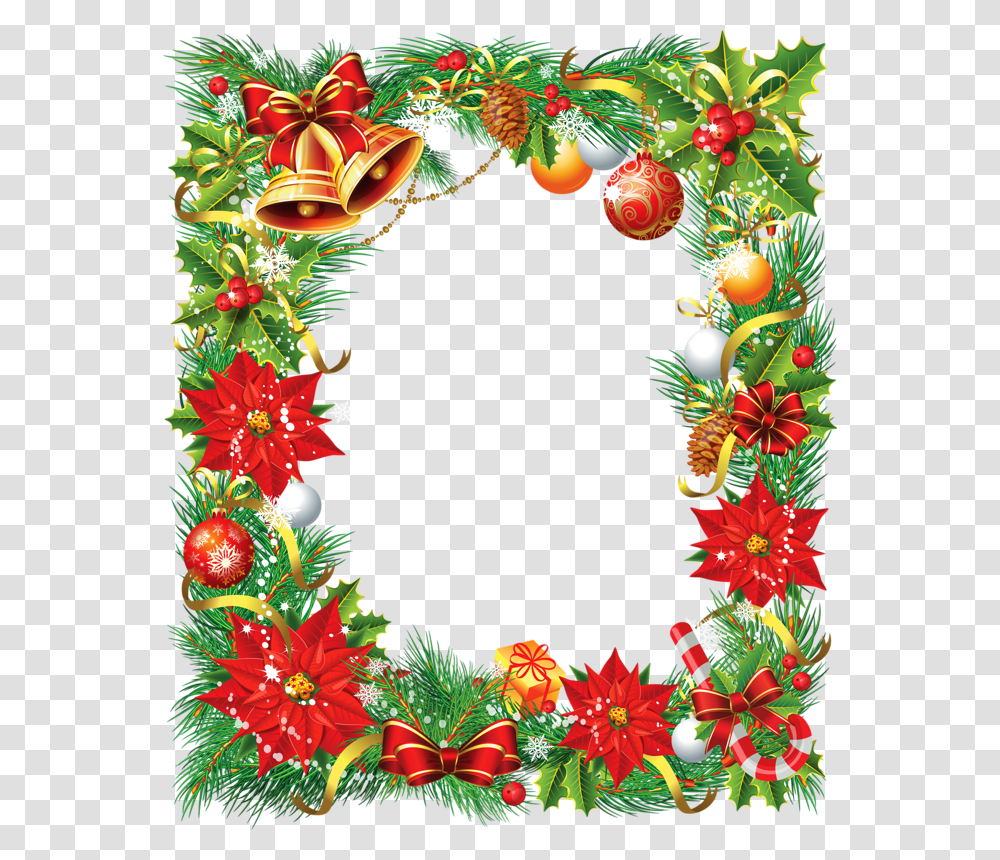 Frame Design For Christmas, Wreath, Christmas Tree, Ornament, Plant Transparent Png