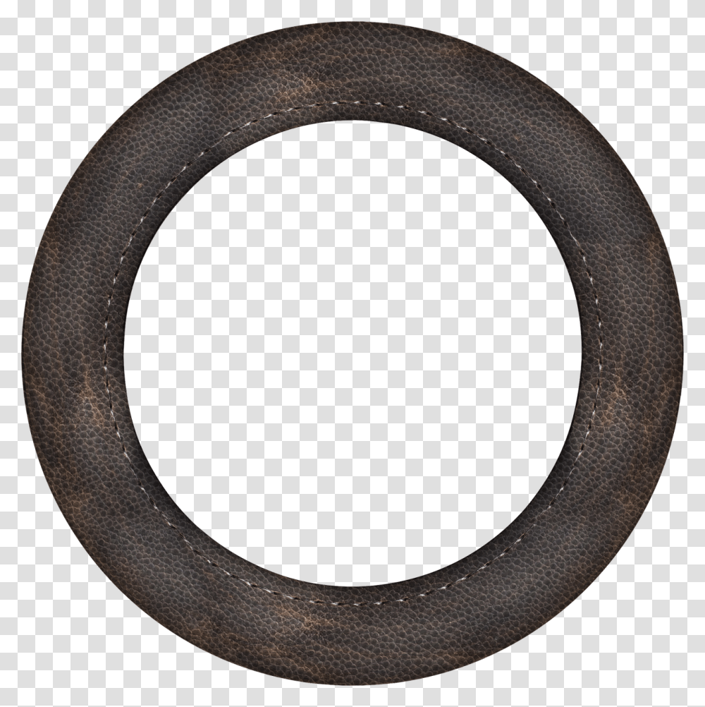 Frame Empty Leather Circle, Tape, Tire, Alphabet Transparent Png