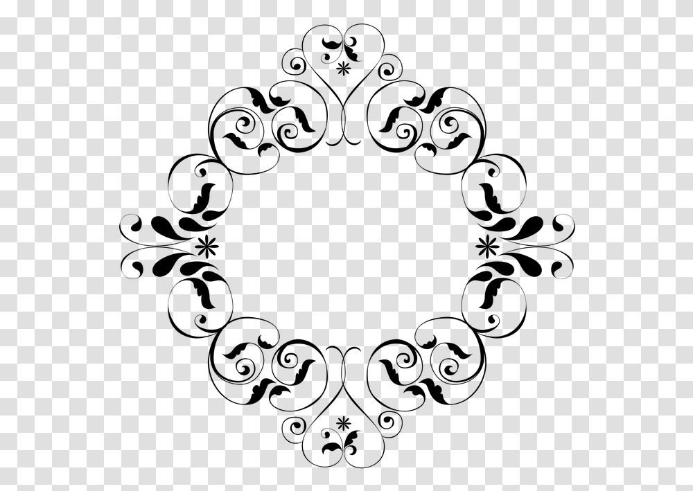 Frame Flourish Swirls Border Decorative Ornamental Swirls Border, Gray, World Of Warcraft Transparent Png