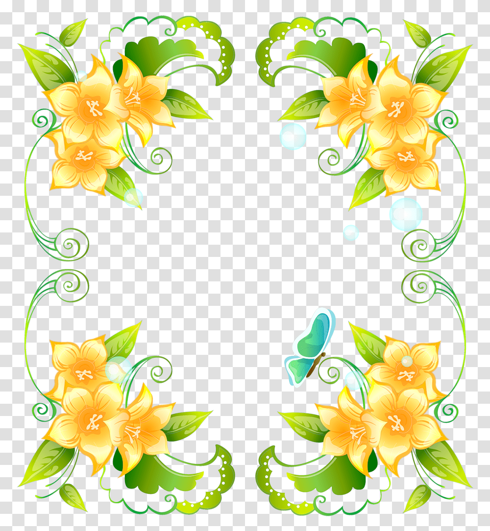 Frame Flower Embroidery Hd Image Flower Clipart, Graphics, Floral Design, Pattern, Plant Transparent Png