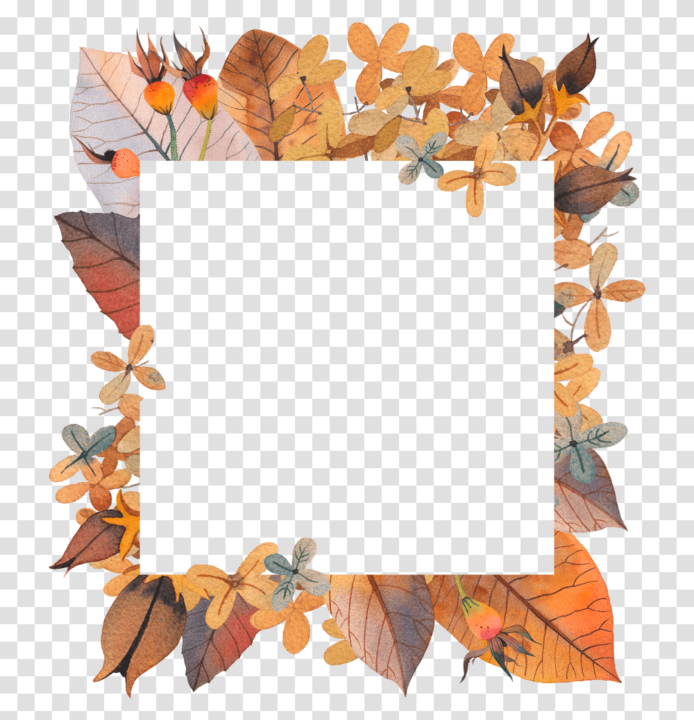 Frame Frames Autumn Fall Border Freetoedit, Leaf, Plant, Collage, Poster Transparent Png