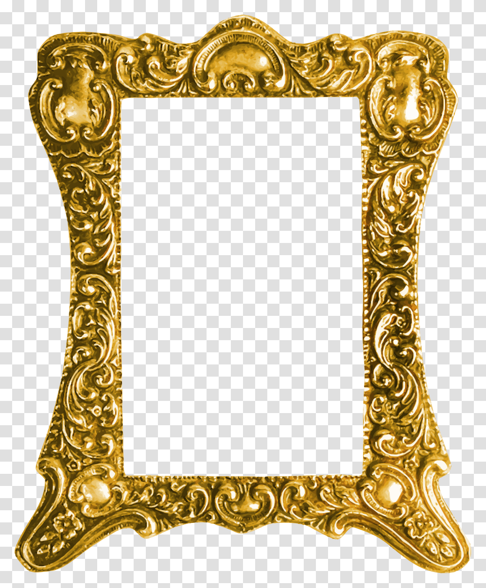Frame Gold Hd Clipart Download Gold Picture Frame, Treasure, Rug, Number Transparent Png