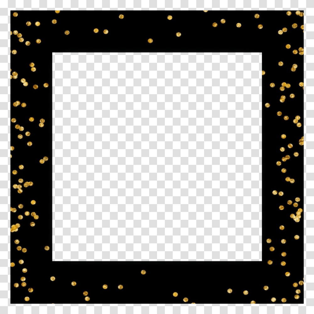 Frame Gold Sparkly Template Instagram Picture Frame, Confetti, Paper Transparent Png