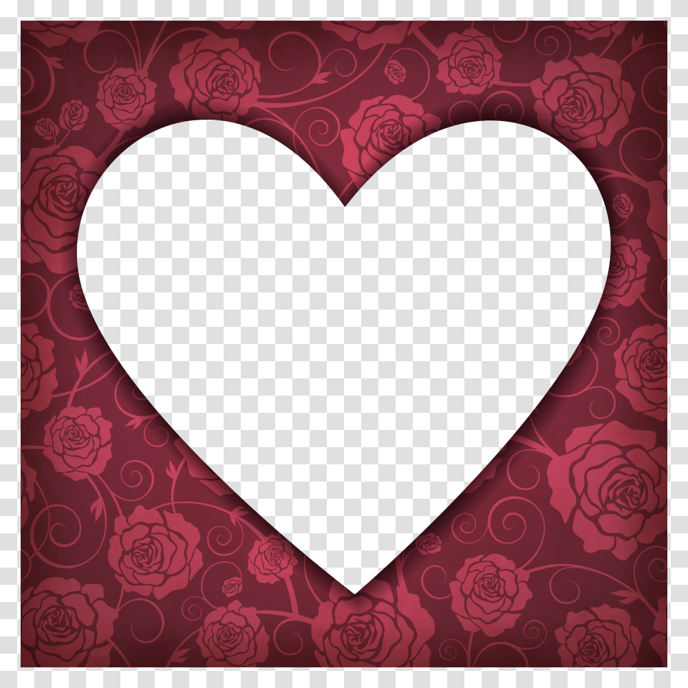 Frame Heart, Cushion, Painting, Pillow, Maroon Transparent Png