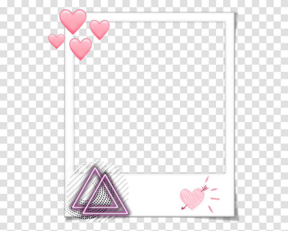 Frame Hearts Neon Triangles Circleslines Aestetic Picture Frame, Flower, Plant, Blossom, Sweets Transparent Png