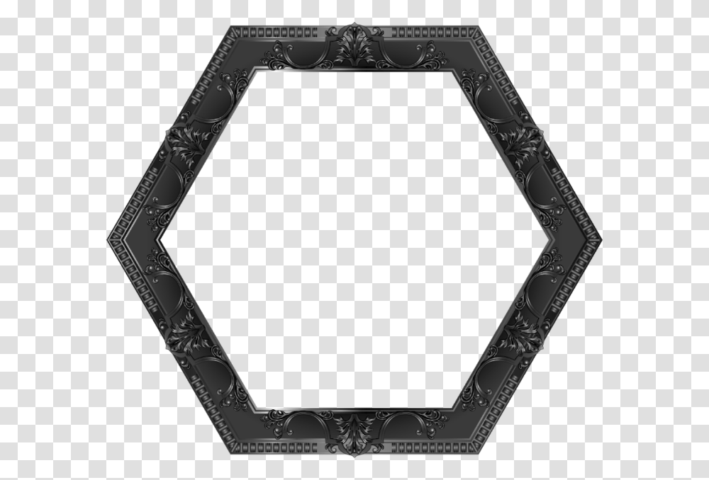 Frame Marco Hexagon Hexagono Hexgono Border Illustration, Mirror, Oval Transparent Png